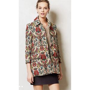 Anthropologie Multicolor Floral Jacket